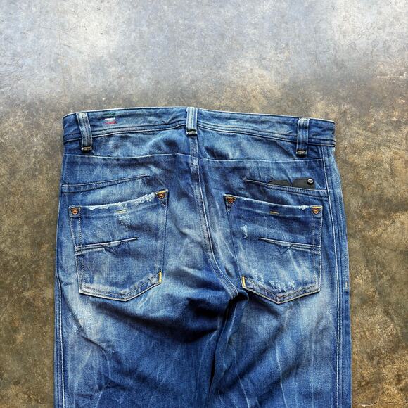 Crazy Diesel Brand Washed Blue Jeans - Picture 3 of 12